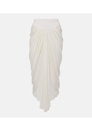 Alaia Draped asymmetric midi skirt