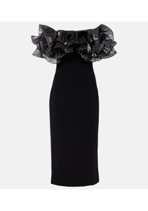 Rebecca Vallance Lumi frill-detail midi dress