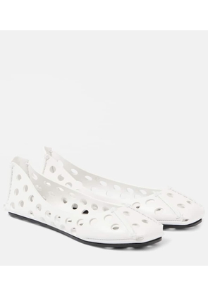 Alaia Perfo leather ballet flats