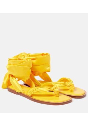 Christian Louboutin Nilo Du Desert crepe satin thong sandals