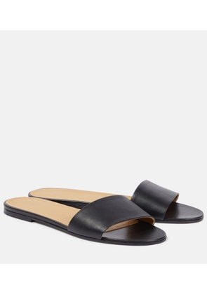 The Row Signum leather slides