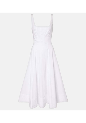 Staud Wells cotton poplin midi dress