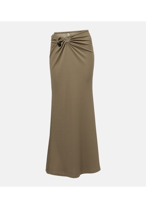 Christopher Esber Embellished ruched jersey maxi skirt