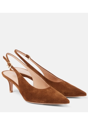 Gianvito Rossi Robbie 55 suede slingback pumps