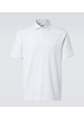 Brunello Cucinelli Cotton and linen pique polo shirt