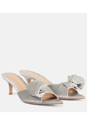 Gianvito Rossi 55 bow-detail velvet mules