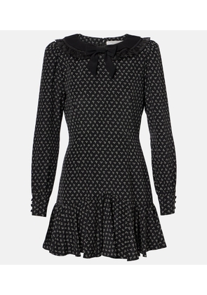 Alessandra Rich Floral printed silk minidress