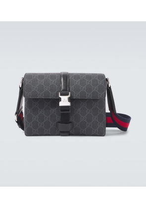 Gucci GG Mini leather-trimmed crossbody bag