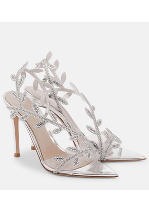 Gianvito Rossi Flavia 105 embellished mirrored leather sandals