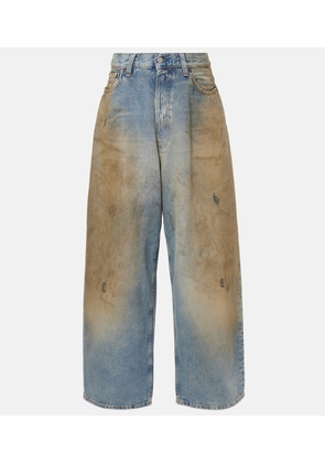 Acne Studios Penicillin distressed mid-rise wide-leg jeans
