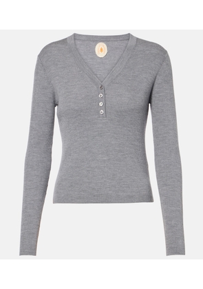 Jardin des Orangers Virgin wool Henley shirt