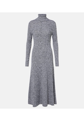 Joseph Ribbed-knit turtleneck wool and silk dress
