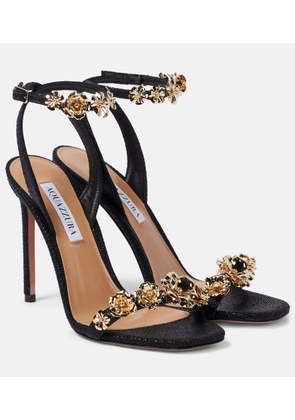 Aquazzura Bloom 105 embellished sandals