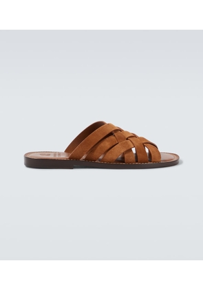 Brunello Cucinelli Woven suede sandals