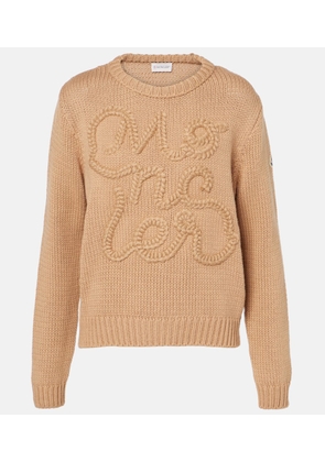 Moncler Logo embroidered cotton sweater