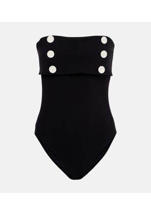 Karla Colletto Embellished strapless swimsuit