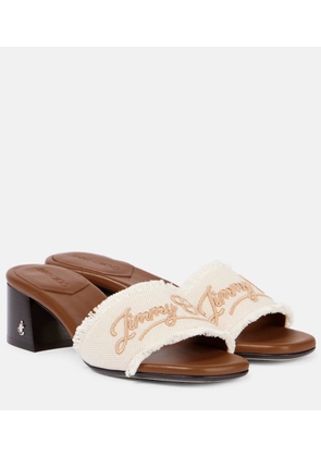 Jimmy Choo Joa embroidered mules