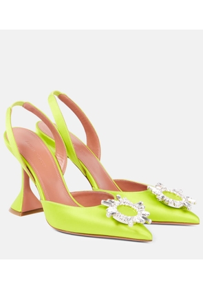 Amina Muaddi Begum 95 satin slingback pumps