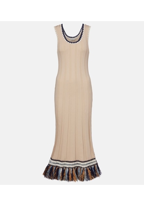 Simkhai Julianna cotton and cashmere midi dress