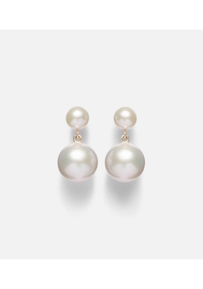 Sophie Bille Brahe Venus Moon 14kt gold earrings with freshwater pearls