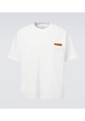 Bottega Veneta Suede-trimmed cotton jersey T-shirt