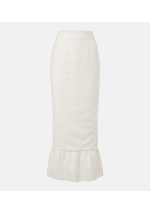 Posse Matilda tiered linen pencil skirt