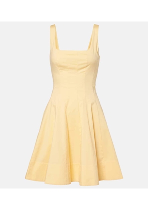 Staud Romy gathered cotton minidress