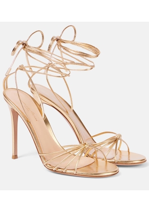 Gianvito Rossi 105 metallic leather sandals