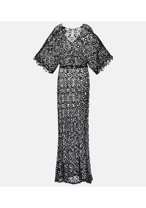 Norma Kamali Obie open-knit cotton-blend maxi dress