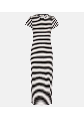 Nili Lotan Striped cotton jersey maxi dress