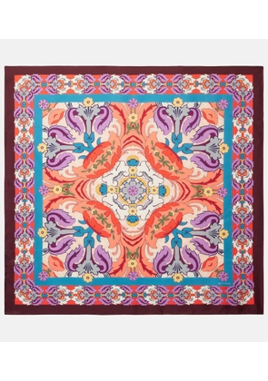 Etro Printed silk twill scarf
