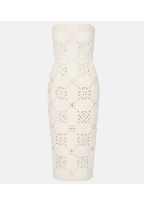 Veronica Beard Nettia embroidered cotton midi dress