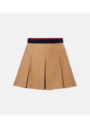 Moncler Pleated cotton miniskirt