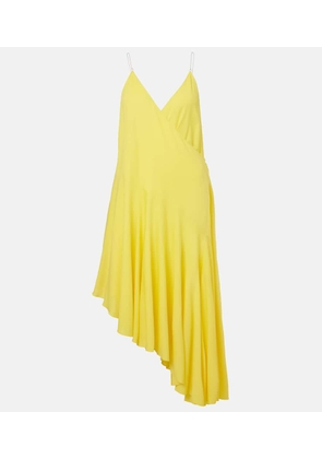 Alaia Asymmetric jersey slip dress