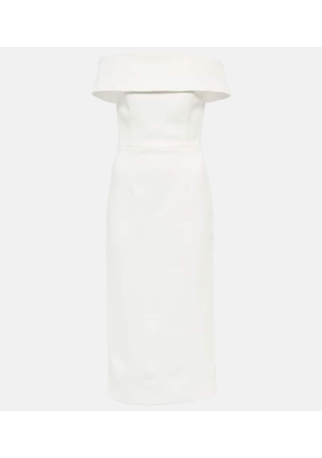 Rebecca Vallance Bridal Amore off-shoulder crepe midi dress