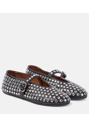 Alaia Embellished leather ballet flats