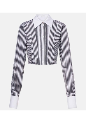 Sportmax Cropped striped cotton poplin shirt