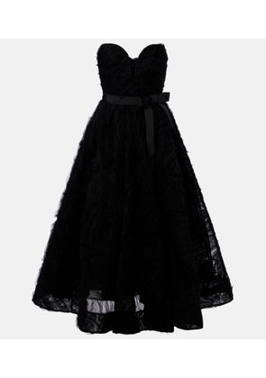 Rebecca Vallance Willow embroidered tulle midi dress