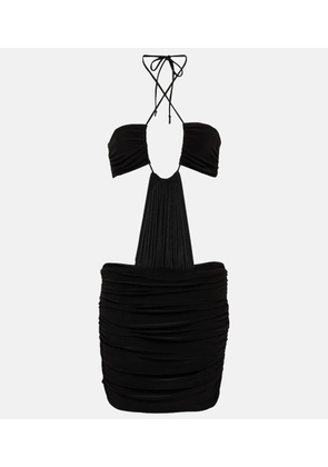 Norma Kamali Jason Bill cutout jersey minidress