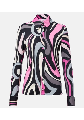 Pucci Marmo jersey satin shirt