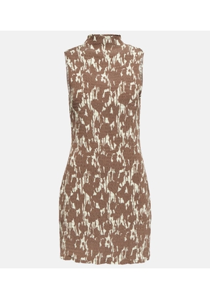 Proenza Schouler White Label smocked floral jersey minidress