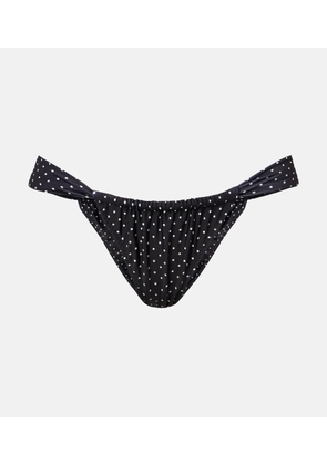 Same Polka-dot ruched bikini bottoms