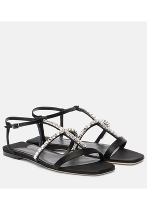 Jimmy Choo Gwyn embellished satin sandals