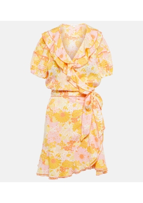Poupette St Barth Aude floral wrap minidress