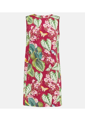 Oscar de la Renta Floral cotton-blend minidress