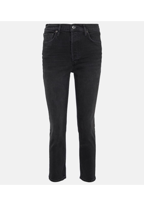 Agolde Riley high-rise cropped slim jeans