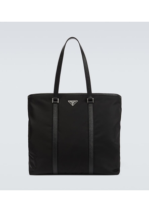 Prada Re-Nylon leather-trimmed tote bag