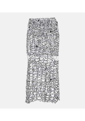 Susan Fang Beaded crochet midi skirt