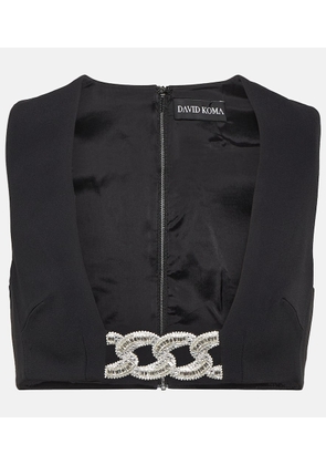 David Koma Embellished bra top