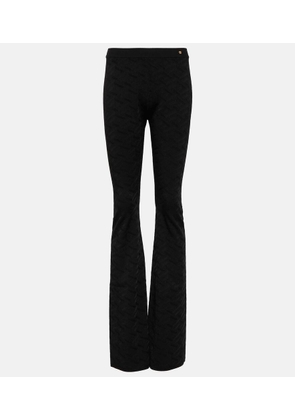 Versace Greca intarsia high-rise flared pants
